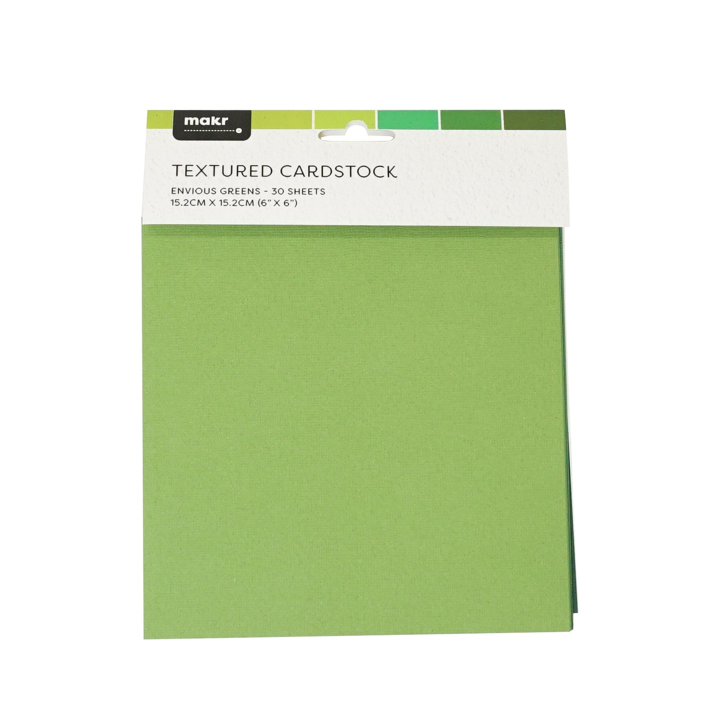 Makr 6X6 inch Cardstock, Envious Greens- 30pk