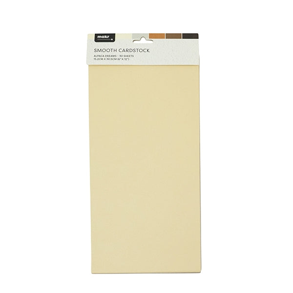 Makr 6x12 inch Smooth Cardstock, Alapaca Dreams- 30pk