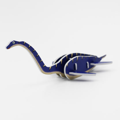 DIY Mini 3D Dinosaur Puzzle, Blue Plesiosaur