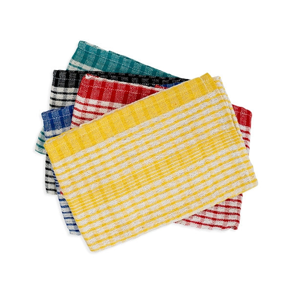 Urban Basic Tea Towels, Mono Check- 5pk