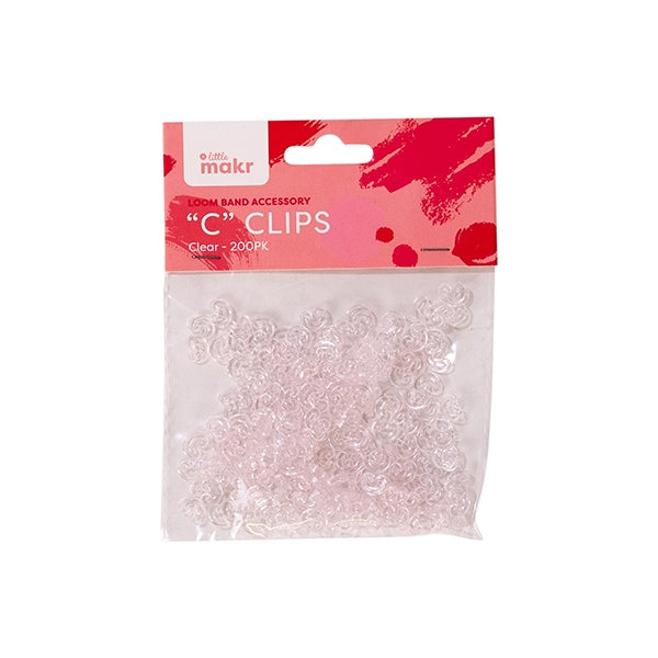 Little Makr C Clips, Clear- 200pk