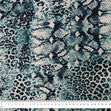 Animal Print Rayon Fabric, Snake Aqua- Width 140cm