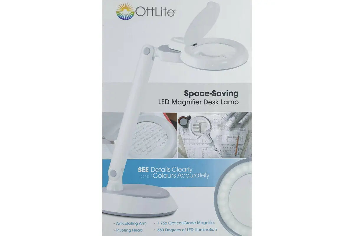 OttLite LED Magnifier Desk Lamp