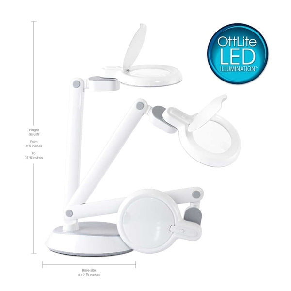 OttLite LED Magnifier Desk Lamp