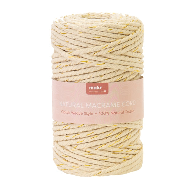 Makr Classic Macrame, Gold Fleck- 64m