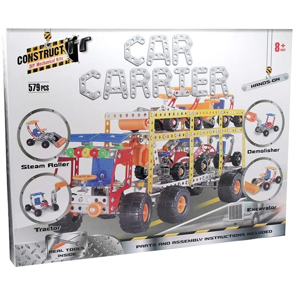 Construct It DIY Mechanical Kit, Car Carrier- 256pc