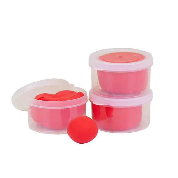 Little Makr 28g Air Dry Clay Mini Tubs, Rocket Red- 3pk