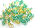 Arbee Glass Beads, Green/Yellow Mix- 25g