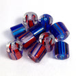 Arbee Glass Beads, Red/Blue Mix- 10mm