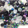 Arbee Facet Opaque Beads, Blacks- 25g