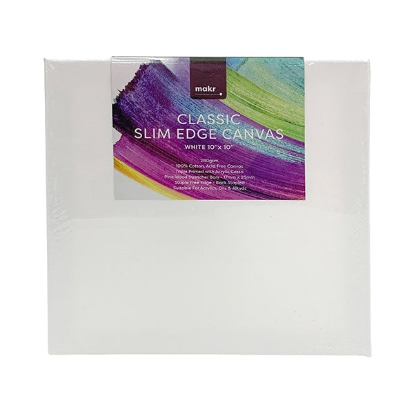 Makr 10"x10" - Classic Slim Edge Canvas White