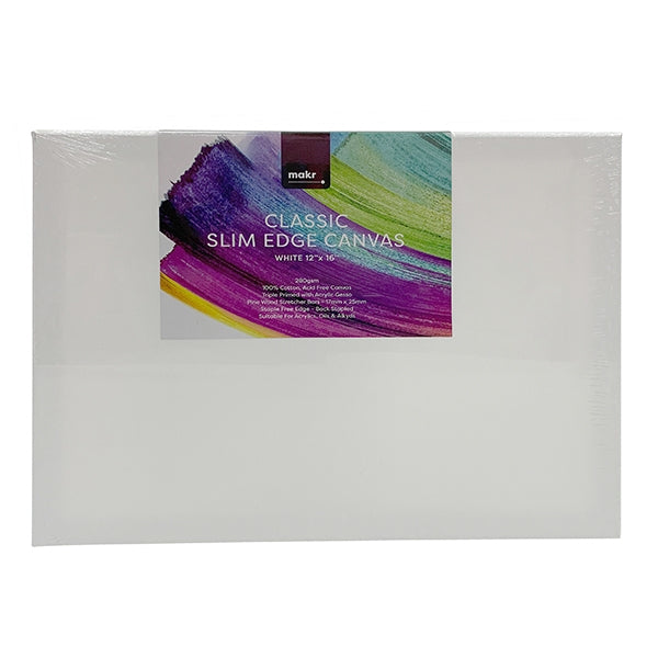 Makr 12"x16" - Classic Slim Edge Canvas White