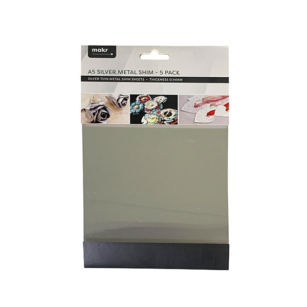 Makr Cardstock A5 Specialty Pack, Silver-5pk