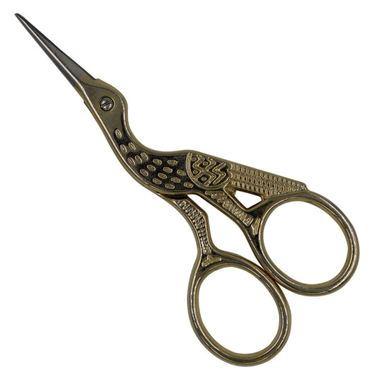 Sullivans Stork Embroidery Scissors, Gold- 90mm