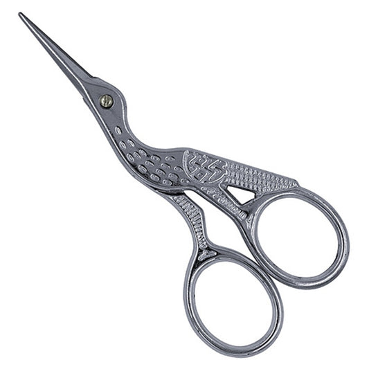 Sullivans Stork Embroidery Scissors, Silver- 90mm