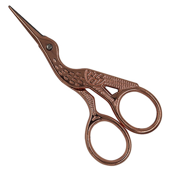 Sullivans Stork Embroidery Scissors, Rose Gold- 90mm