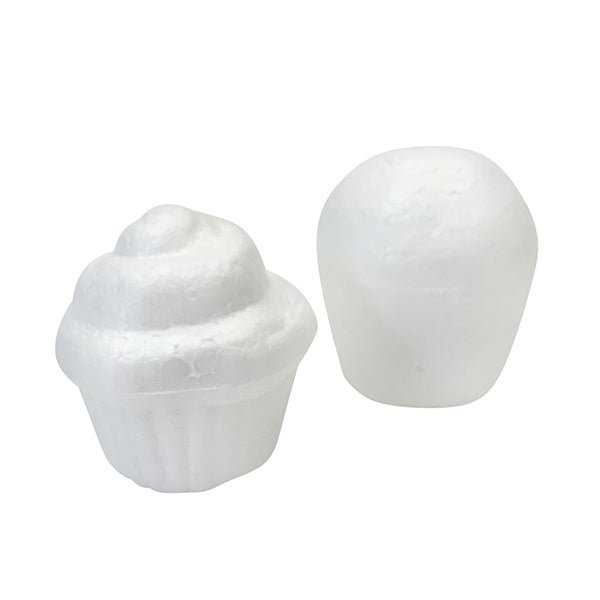 Makr Polyfoam Cupcakes, 7x7.5cm- 2pk