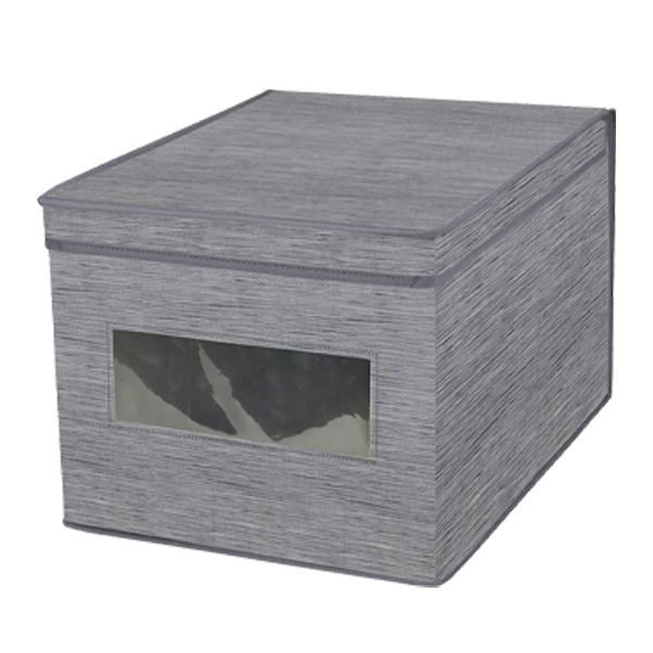 Mayd Squat Storage Box with Window Panel- 30cmx40cmx25cm