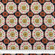 Bohemian Chic Cotton Fabric, Mosaic Floral- Width 112cm