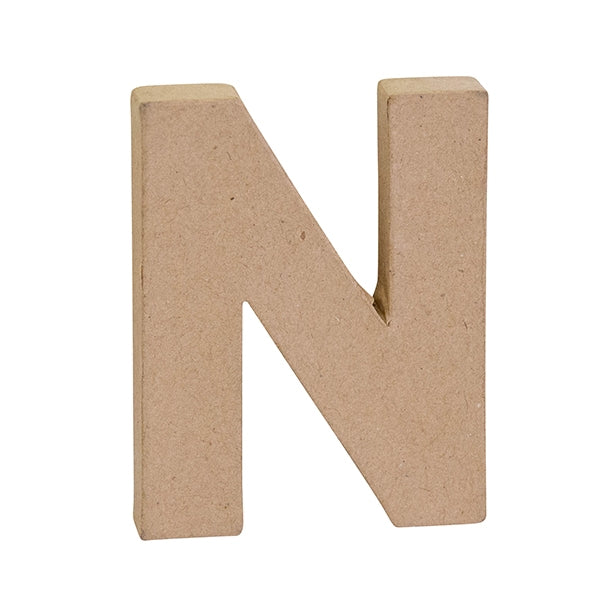 Makr Paper Mache, Small Letter N- 4"