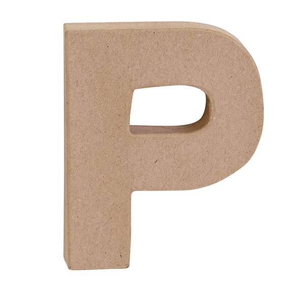 Makr Paper Mache, Small Letter P- 4"