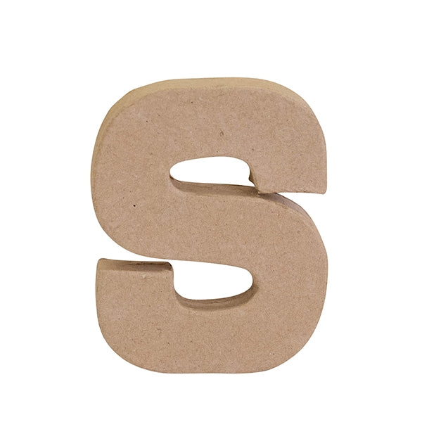 Makr Paper Mache, Small Letter S- 4"