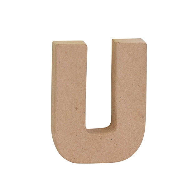 Makr Paper Mache, Small Letter U- 4"