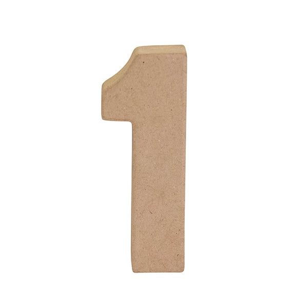 Makr Paper Mache, Small Numeral 1- 4"