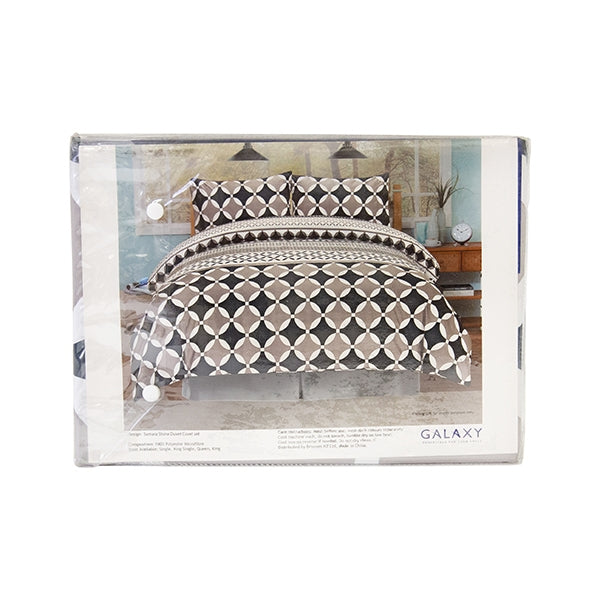 Galaxy Quilt Cover Set - Monotone Geo