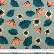 Printed Jersey Fabric, Peach Poppies- Width 150cm