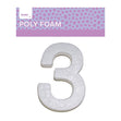 Makr Polyfoam, Large Numeral 3- White