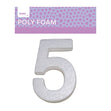 Makr Polyfoam, Large Numeral 5- White