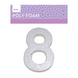 Makr Polyfoam, Large Numeral 8- White
