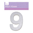 Makr Polyfoam, Large Numeral 9- White