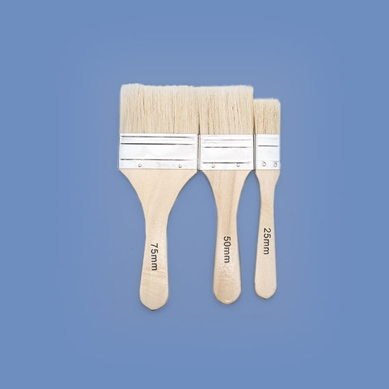 Makr Hog Bristle Brush Set, Size 25mm/50mm/75mm- 3pk