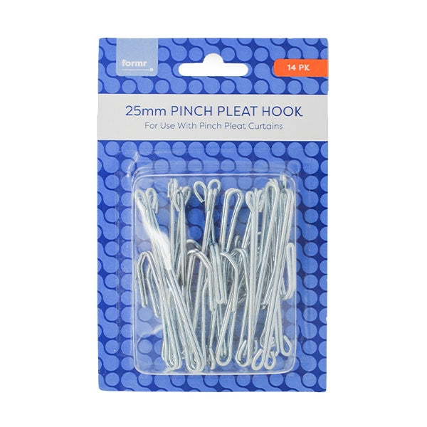 Formr Pinch Pleat Hooks, 25mm- 14pk