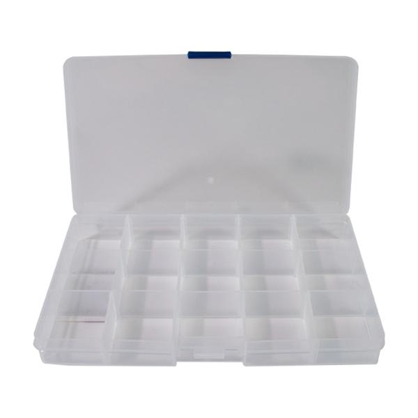 Household Plastic 15 Compartments Jewelry Bead Container Storage Case Clear - Blue,Clear