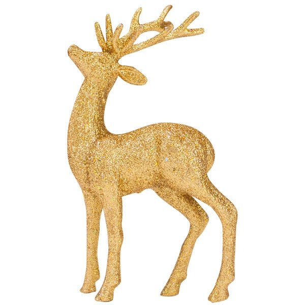 Christmas Reindeer, Gold- 15x5x27cm