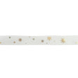 Makr Ribbon, White Satin with Gold Star- 9mmx9.1m