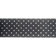 Makr Ribbon, Small Dots Black Satin- 38mmx3.6m