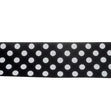Makr Ribbon, Large Dots Black Satin- 38mmx3.6m