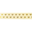 Makr Ribbon, Gold Hearts Gold Satin- 16mmx4.5m