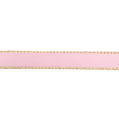 Makr Ribbon, Gold Edge Pearl Pink Satin- 9mmx9.1m