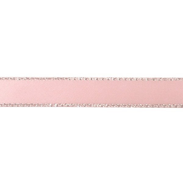 Makr Ribbon, Silver Edge Pearl Pink Satin- 9mmx9.1m