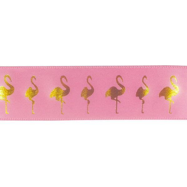 Makr Ribbon, Gold Flamingo Pink- 25mmx4.5m