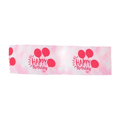 Makr Ribbon, Happy Birthday Pink Satin- 25mmx4.5m