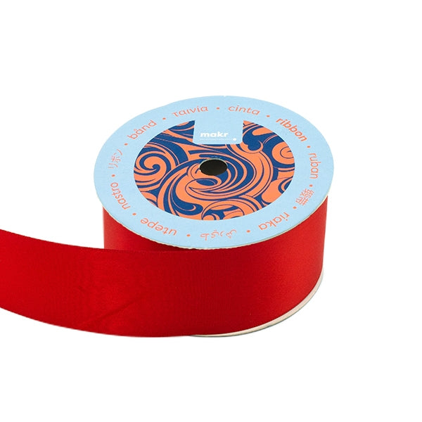 Makr Ribbon, Red Satin- 38mmx3.6m