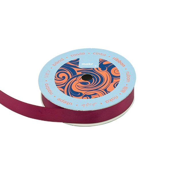 Makr Ribbon, Wine Red Satin- 16mmx4.5m