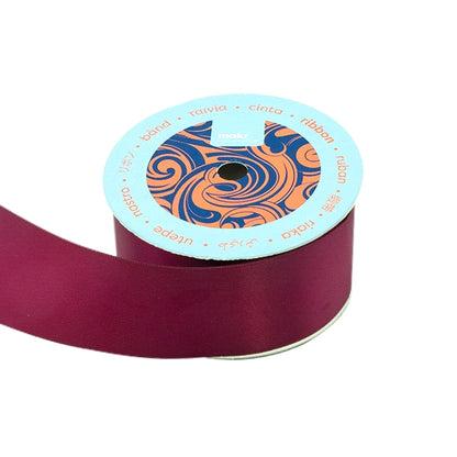 Makr Ribbon, Wine Red Satin- 38mmx3.6m