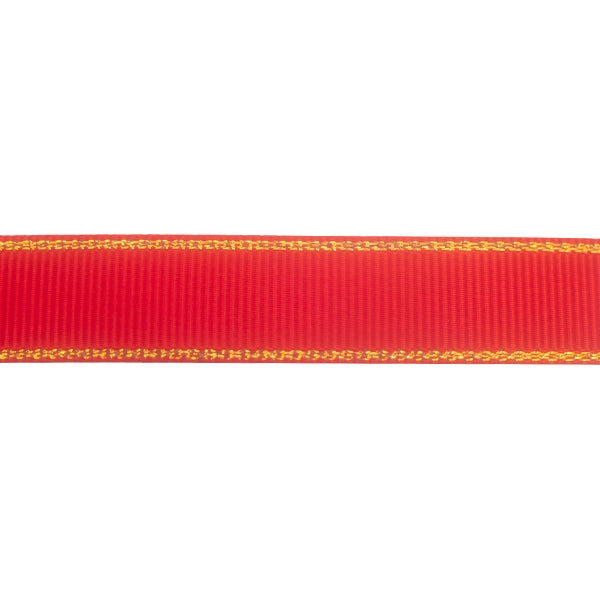 Makr Ribbon, Poppy Red Gold Edge GG- 16mmx4.5m